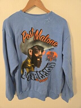 Post Malone Sweatshirt Mens Medium Fleece F1Trillion U.S. Tour